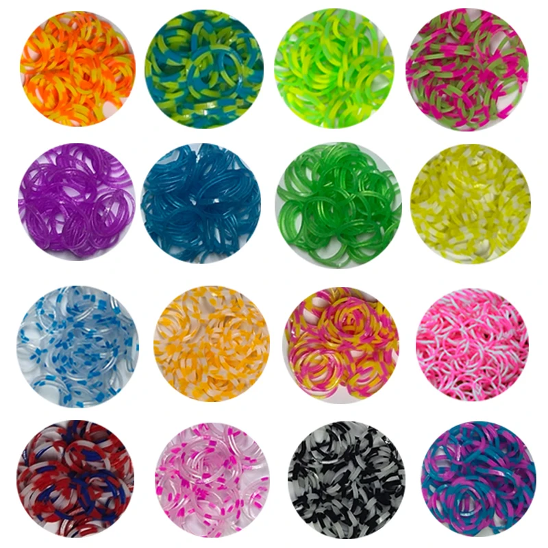 300pcs Loom Rubber Bands DIY Toys For Kids Gift Lacing Bracelet Or Hair Rubber Bands Refill Make Woven Bracelets Girls Wholesale