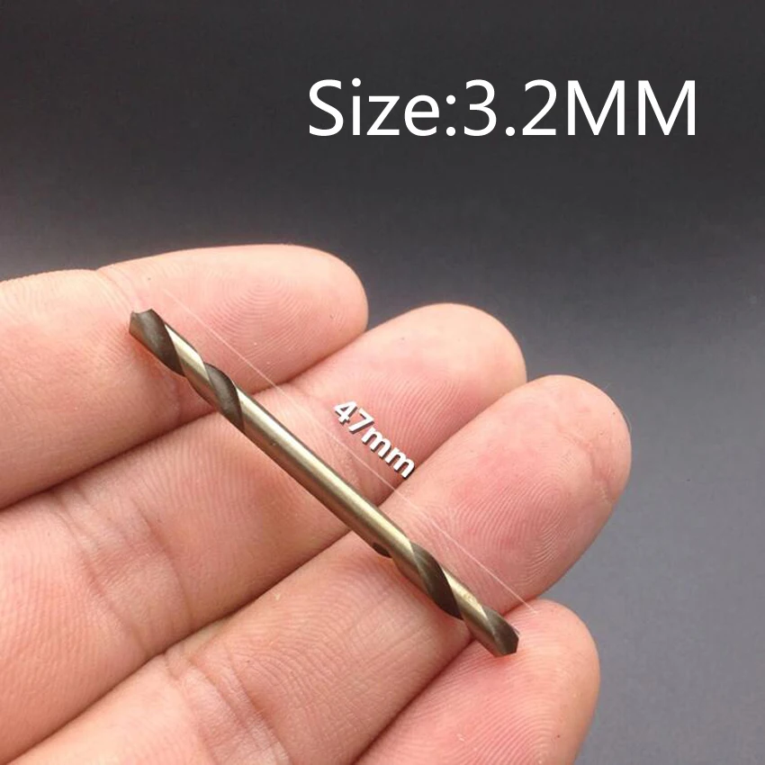 1PC Gorąca sprzedaż Zestaw wierteł krętych z podwójną głowicą 3.2MM 4.2MM 5.2MM Wiercenie w drewnie ze stali szybkotnącej Elektronarzędzie do obróbki metalu