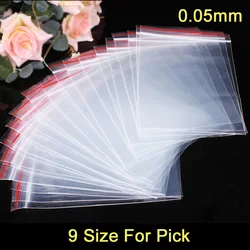 100 Pcs/Lot Jewelry Ziplock Zip Zipped Lock Reclosable Plastic Poly Clear Bags