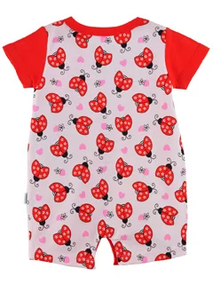 Ladybug Baby Girls Rompers Short Sleeve Summer Brand New Babies Overall Toddler Jumpsuits Retail