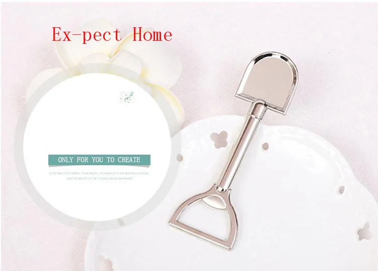 100pcs/lot Beach Wedding Favors Stainless Steel Sand Shovel Bottle Opener Party Favors and Gifts for Guest Free shipping