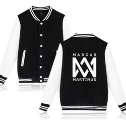 Marcus and Martinus Fleece Baseball Uniform Jacket Coat Women Brand Clothing Hip Hop Hoodie Tracksuit Streetwear Sweatshirt Male