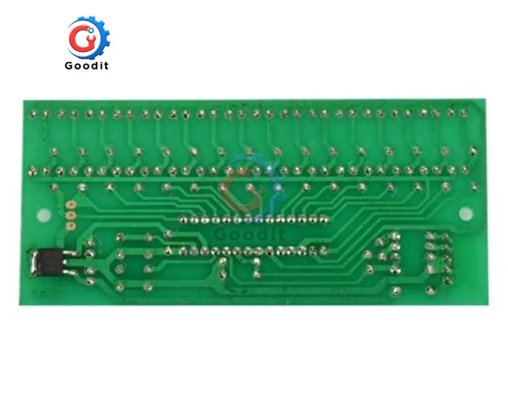 VU Meter Level Indicator Amplifier Board Dual Channel 16 LED MCU Adjustable Display Pattern LED Green Color