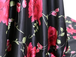 1 meter X 1.48 meter rose floral satin tissus polyester party wedding fabric decorations