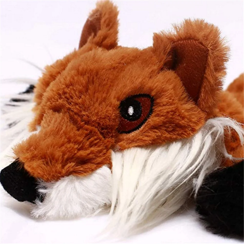 New cute plush toys squeak pet wolf rabbit animal plush toy dog chew squeaky whistling involved squirrel dog toys