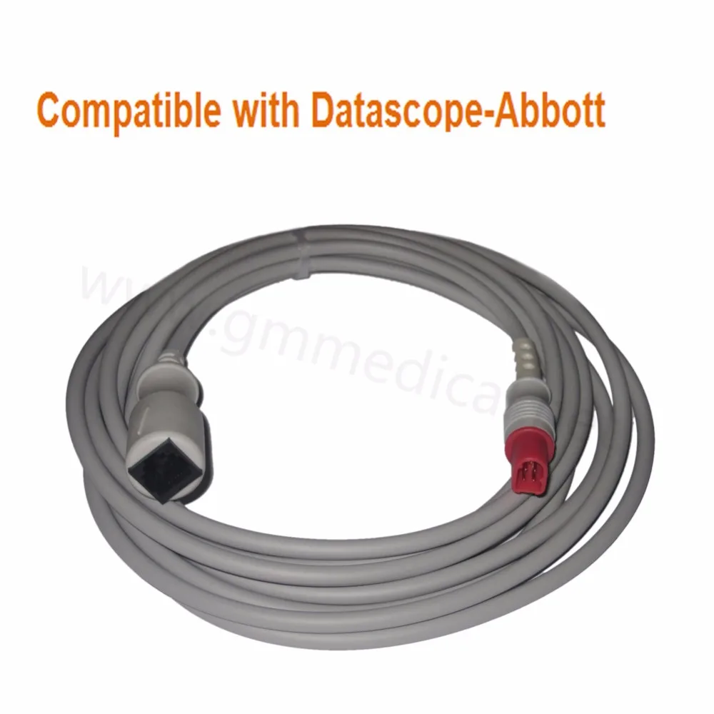 

Invasive Blood Pressure/IBP Transducer Adapter Cable Compatible with Mindray-Datascope-Abbott,5pin male-Abbott-6pin