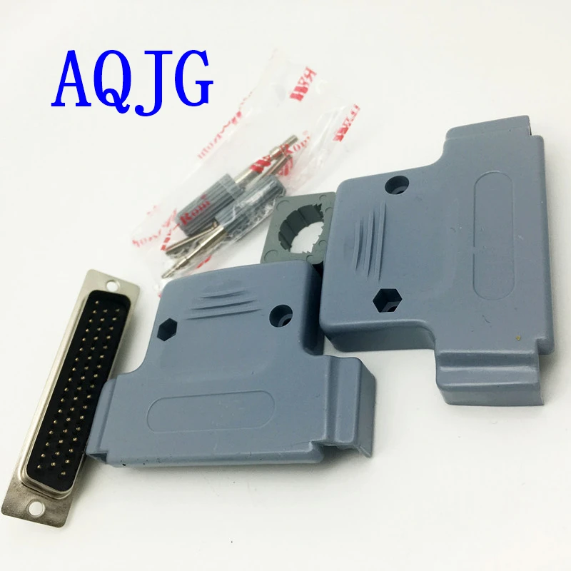 5pcs/L Parallel Serial Port DB50 50Pin  Way D Sub Female Solder Connector Male Plastic Assemble Shell Cover Adapter AQJG