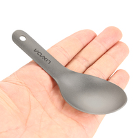 Lixada Titanium Spoon Outdoor Camping Picnic Tableware Handle Ultralight Titanium Spoon Children Baby Spoon Fork Flatware