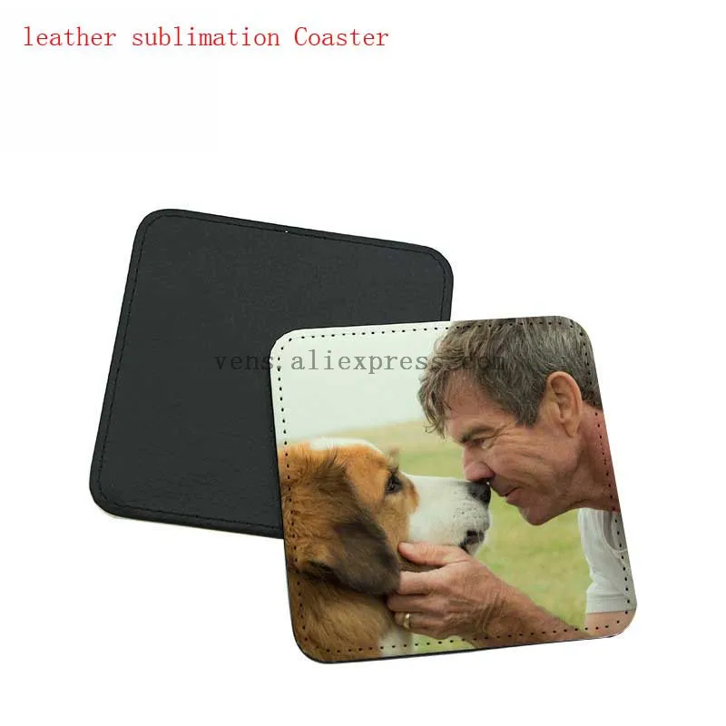 sublimation leather consumables square round shape hot transfer printing custom materials about 10*10cm 12pcs/lot new style