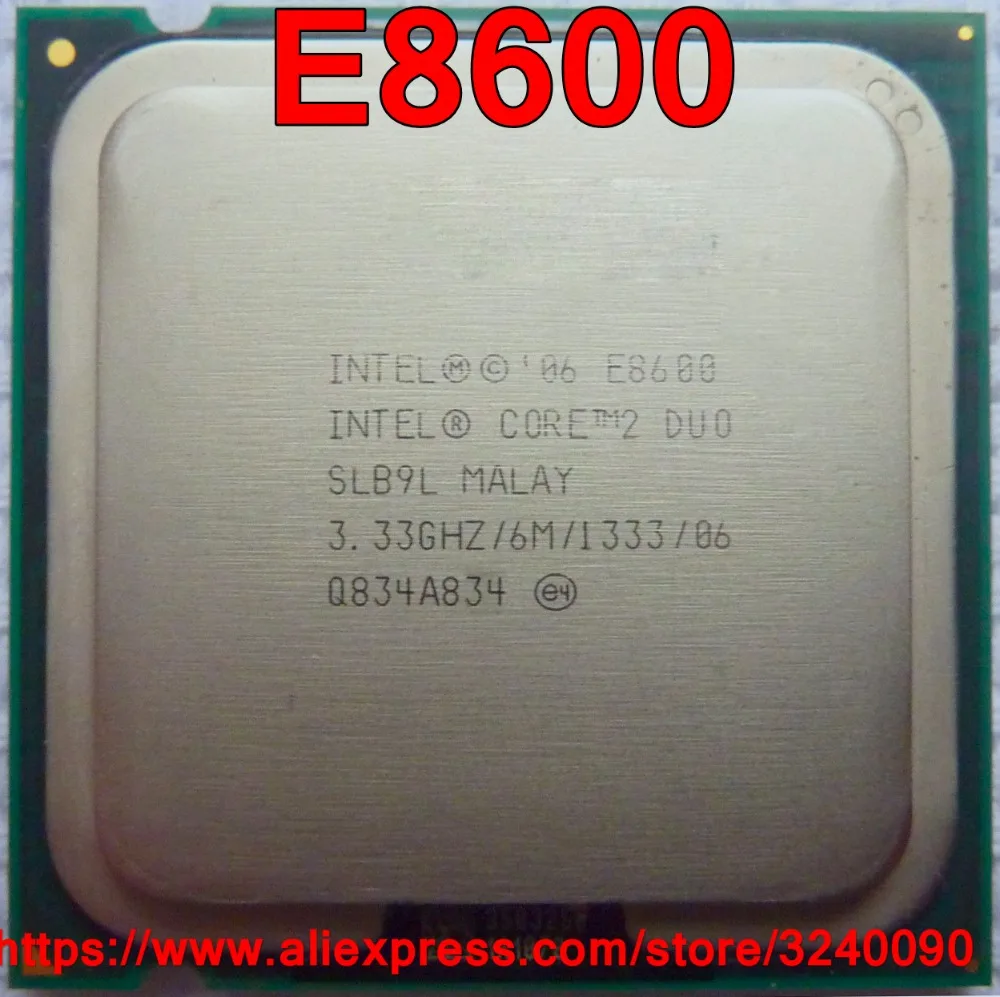 Soquete 3.33ghz/6m/1333mhz, processador intel core 2 duo e8600 original, dual-core, soquete 775, frete grátis, também, venda e8400 e8500