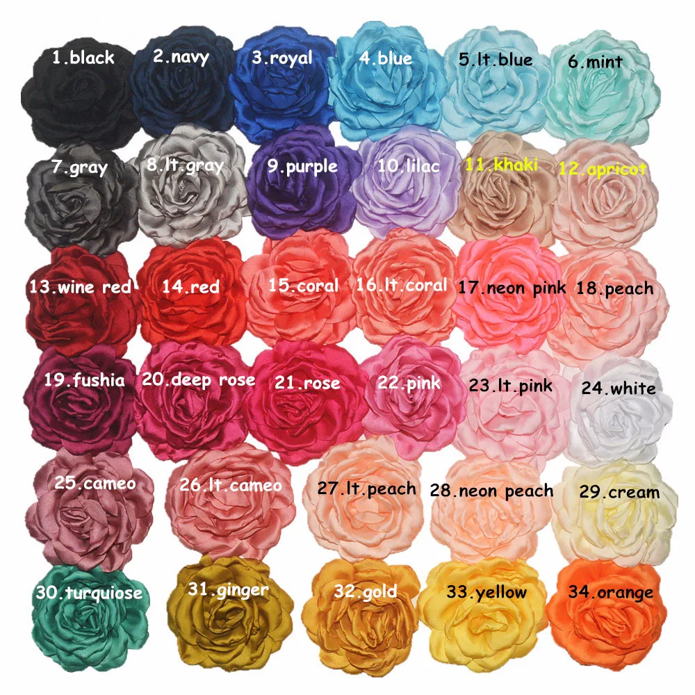 20 pcs/lot , Burned satin flower, 3.7 inches Satin Flower Craft Scrapbooking Accessories Embellishment Decoration