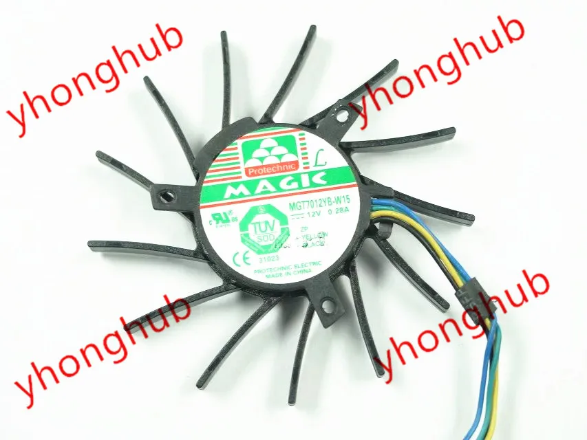 

MAGIC MGT7012YB-W15 DC 12V 0.28A 4-Wire Server Cooling Fan