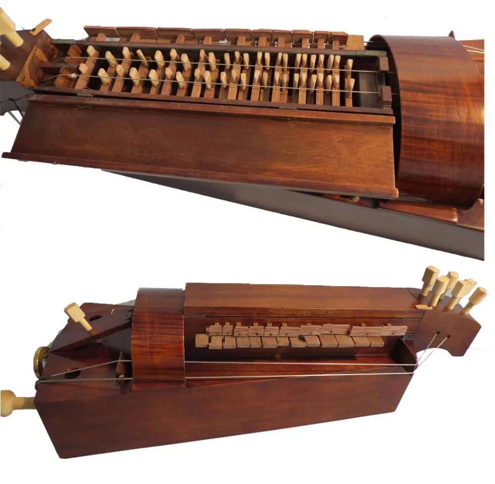 Hand Made 6 strings 24 keys Hurdy Gurdy,Maple wood