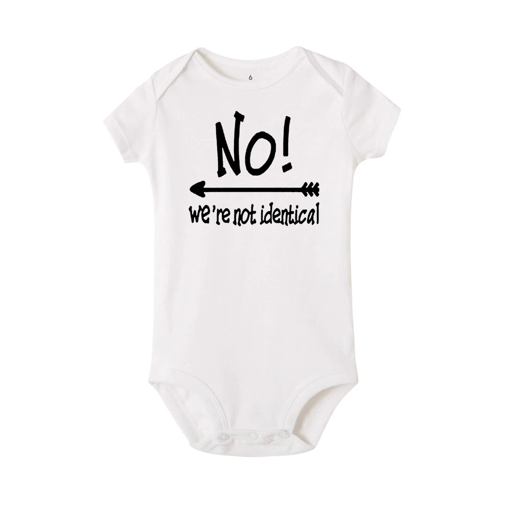 Set of 2 Matching Baby Bodysuits Twins Baby Clothing Baby Body Twins YES! We\'re Twins NO! We\'re Not Identical 0-24M