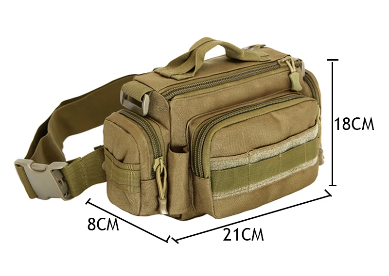 Männer Taille Tasche 1000D Nylon Wasserdichte Fanny-Pack Gürtel Hüfte Bum Sling Brust Taschen Daypack Military Reise Assault Molle Tasche – Detail 2