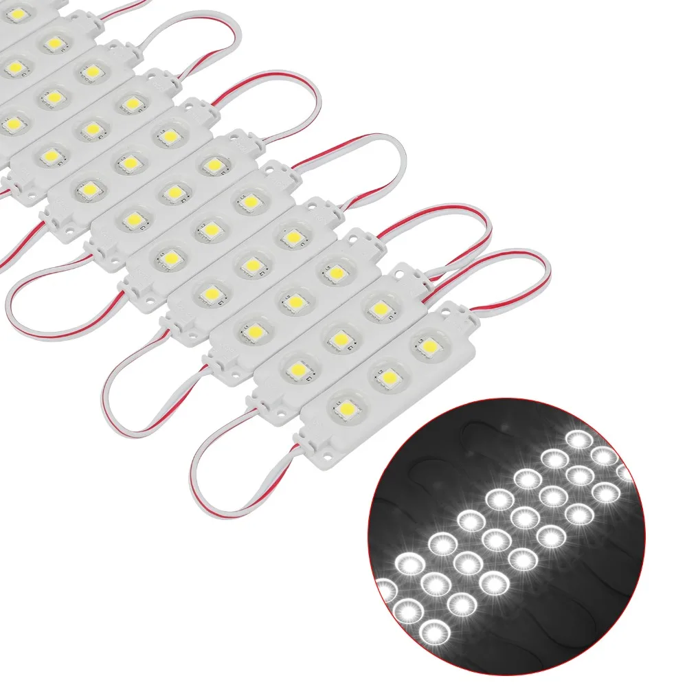 200pcs 12v Led Module for advertising light box pack SMD5050 0.72 Watts LED RGB Module Led For signs USA stock 70lm white light