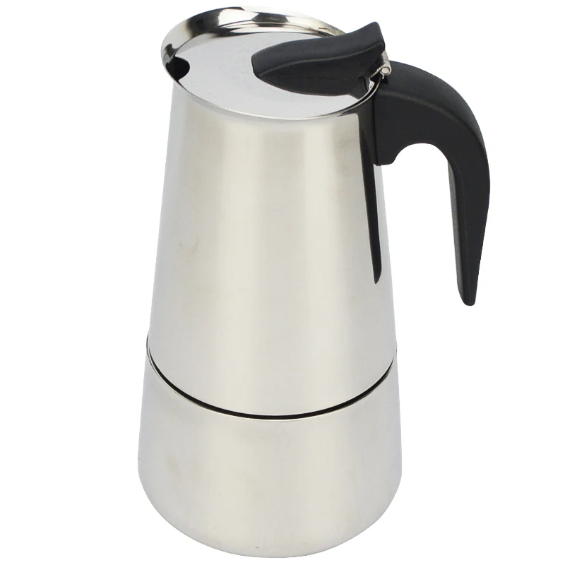 ATWFS 2/4/6/9 Cups Stainless Steel Coffee Maker Moka Pot Espresso Maker Cups Latte Percolator Stove Top Espresso Pot