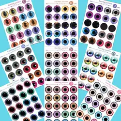 Blyth doll eyes chips pattern (paper) it suitable for 1/6 ICY and blyth dolls glass Transparent eye chips eyeball section 2