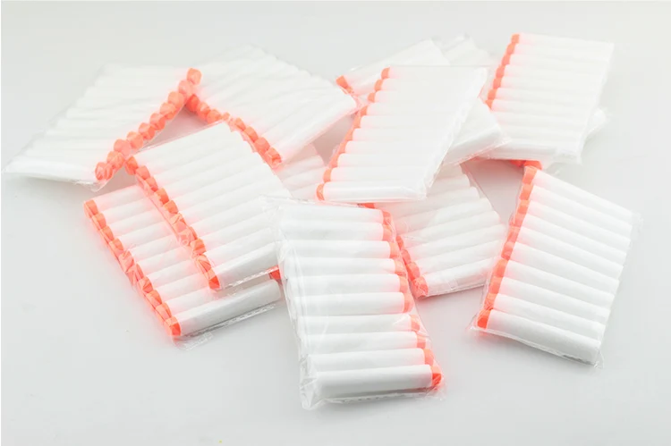 20pcs 7.2cm Fluorescence Toy Gun Luminous Bullets for Nerf Series Blasters Refill Clip Darts EVA Soft Bullets