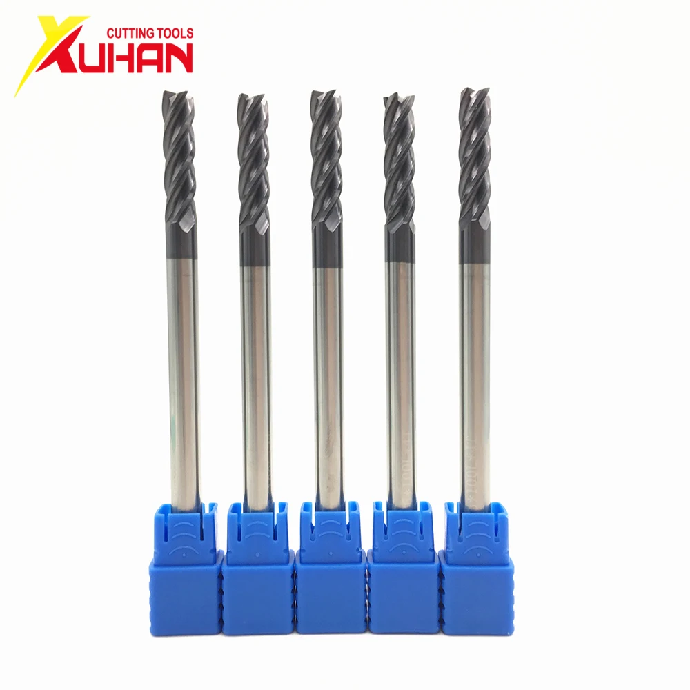 4 الناي Φ6.0 * 6D * 150L HRC50 آلة تحكم رقمي بالكمبيوتر الصلبة كربيد endmill التنغستن الصلب قاطعة المطحنة نهاية مطحنة أداة القطع endmill