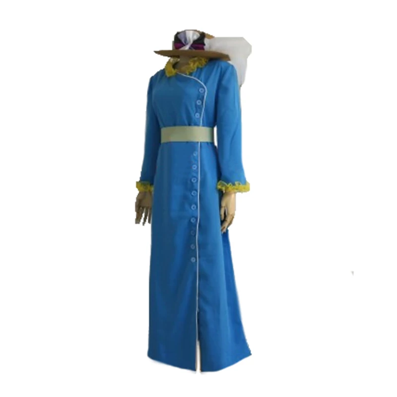 Custimzied Mary Poppins Mrs Banks Cosplay blue Costume set with hat