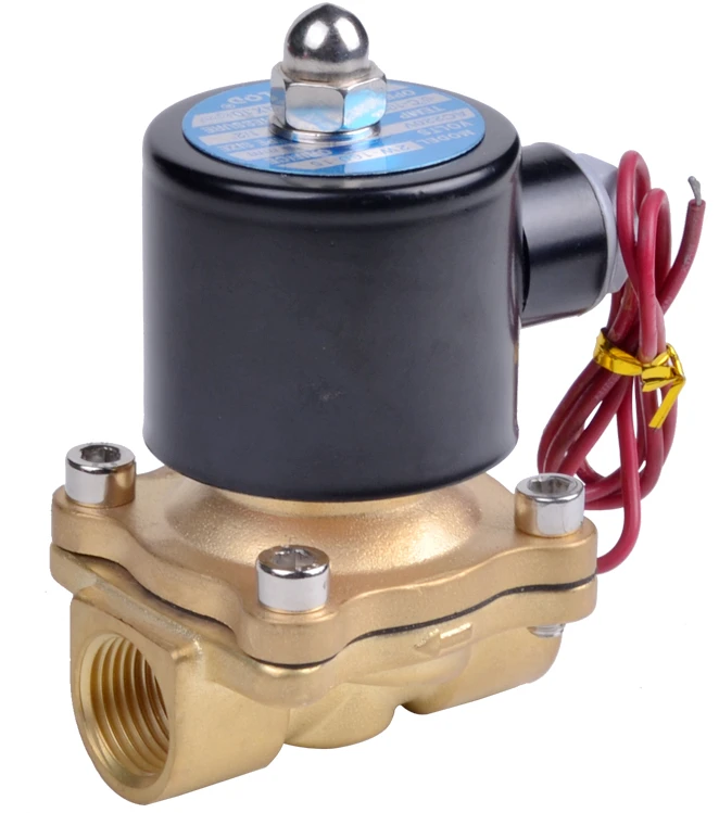 Lpg Lng Solenoid Valve, Normally Closed and Open for Power on Brass, Burner Solenoid Valve, 110V, 1/2 in