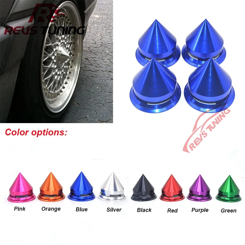 4PCS 56mm~73mm Aluminum Spike Type Car Racing Alloy Wheel Rim Center Cap Cover