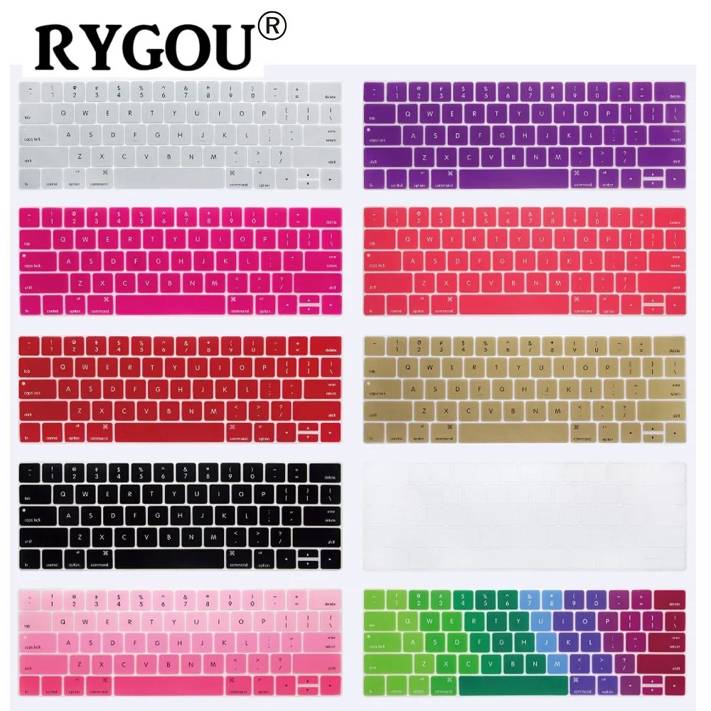 

Чехол для клавиатуры с английской раскладкой, силиконовая наклейка на кожу для нового MacBook Pro Retina 2016 года, 13 дюймов, 15 дюймов, с сенсорной панелью A1706 A1707