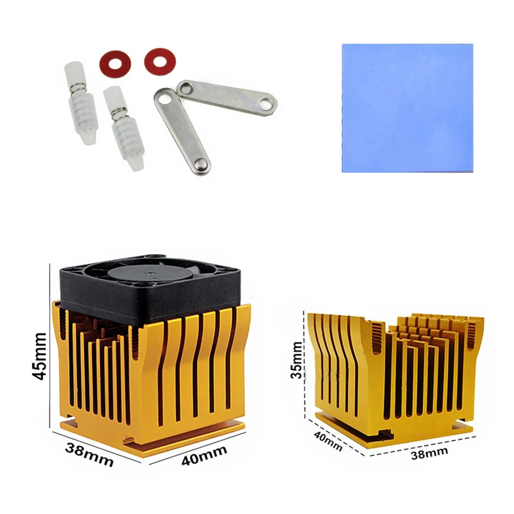 1pcs Aluminum IC Two-electrode Cooling Fan Aluminum DIY Northbridge Heat Sink Heatsinks with tape