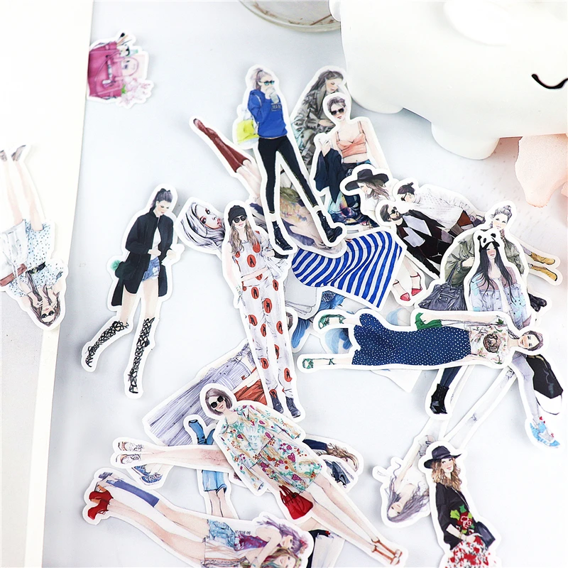 23Pcs Leuke Populaire Modieuze Straat Meisjes Stickers Decor Muur Notebook Bagage Laptop Fiets Scrapbooking Album Decal Sticker