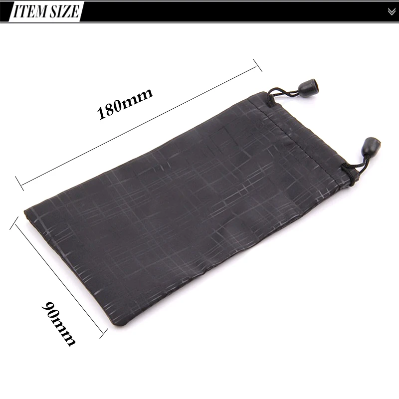 LANBO 100 pcs/lot Sunglasses Bag Glasses Pouch  Glasses Case Soft  Plaid Cloth Black Color Wholesale Good Quality