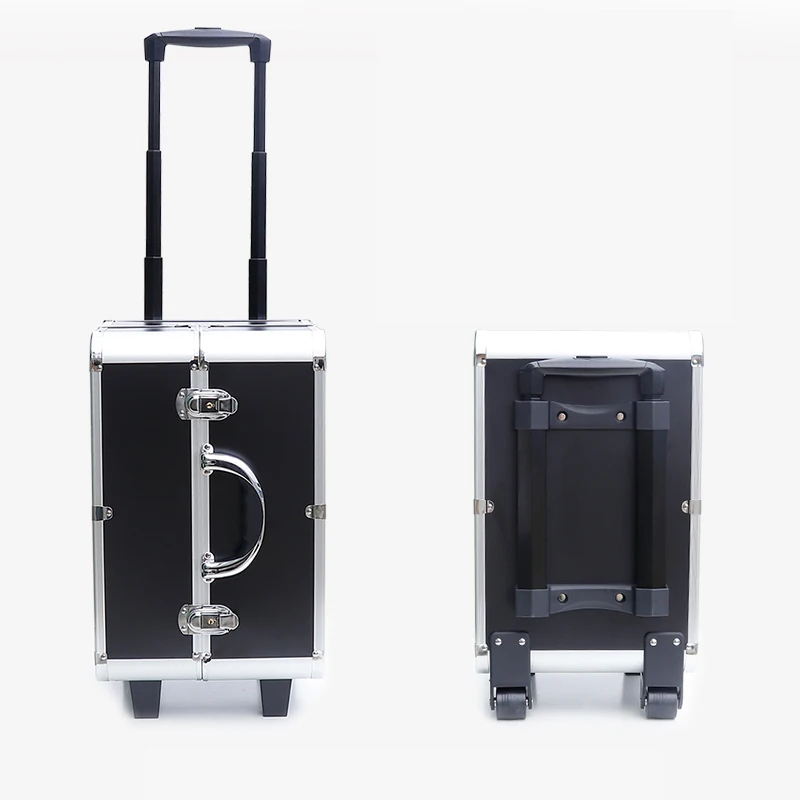 New Women Trolley Cosmetic case on Wheels,Nails Makeup Toolbox, Multifunction Beauty Tattoo Box Rolling Luggage Trolley Suitcase