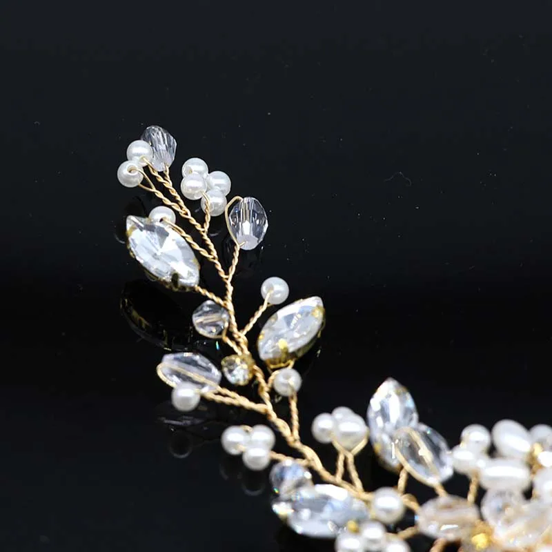 Bridal Hair Accessories Crystal Peals Hair Combs Wedding Hair Clips Accessories Jewelry Handmade Women Hair Ornaments Headpieces