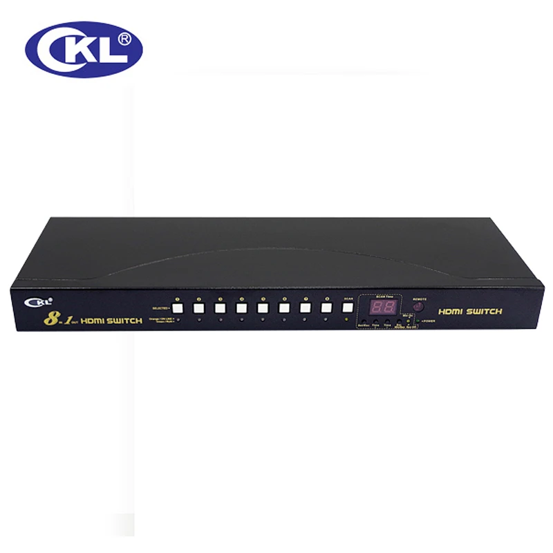 5 cái/lốc ckl auto hdmi switch 8 port trong 1 out wih IR Từ Xa RS232 Điều Khiển Hỗ Trợ 3D 1080 P EDID Tự Động Phát Hiện Rackmount CKL-81H