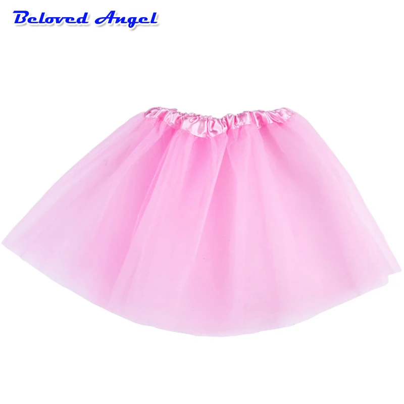 Kids Baby Dance Tutu Skirt For Girl 3 Layers Tulle Children Chiffon Lace Pettiskirt 2-7T Princess Birthday Party Skirt Ball Gown