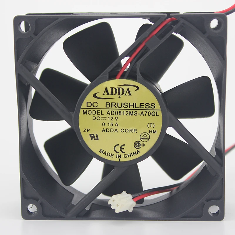 

Original 8cm 8025 12V 0.15A silent chassis power supply fan AD0812MS-A70GL 2-pin