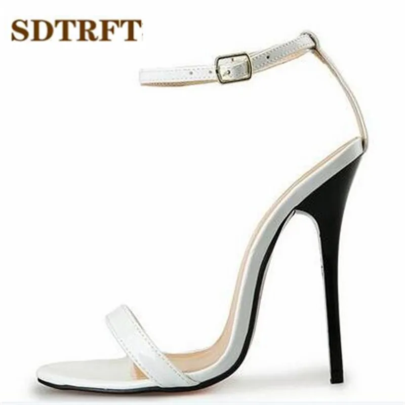 SDTRFT Plus Size:45 46 47 48 Women Party Sandals Summer Elegant 13cm Thin High Heels Mujer Dress Shoes Peep Toe Party Red Pumps