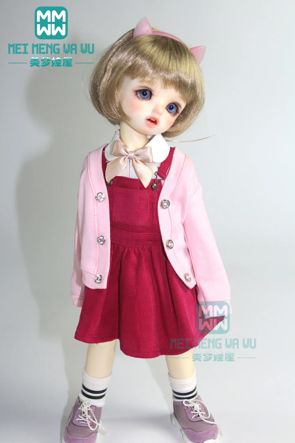 

BJD accessories for 27cm-30cm 1/6 BJD YOSD doll fashion cardigan, suspender skirt, sweatshirt