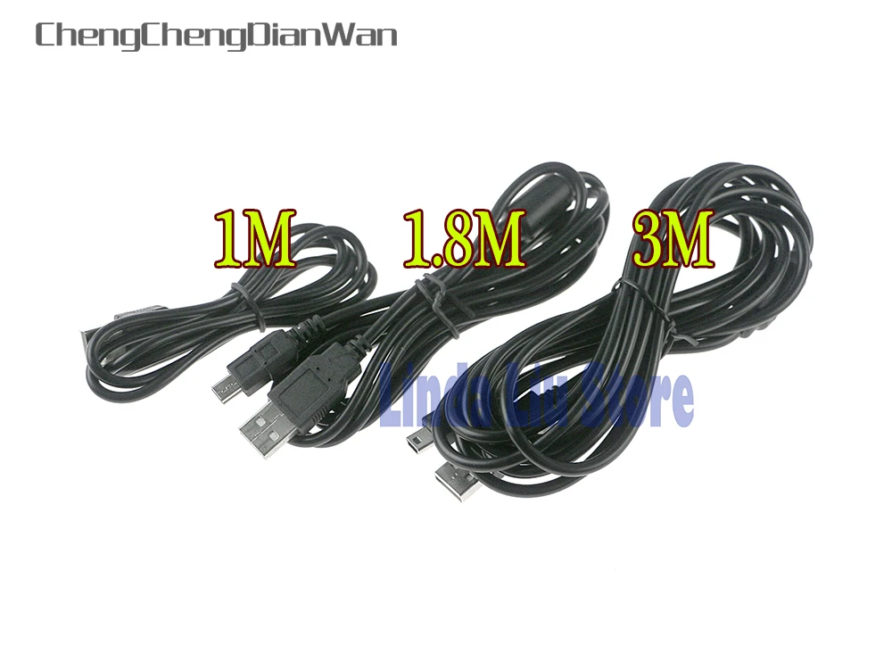 

ChengChengDianWan 20PCS/LOT high quality 100CM 180CM USB power Charger Data Cable For PS3 Playstaion 3 Controller