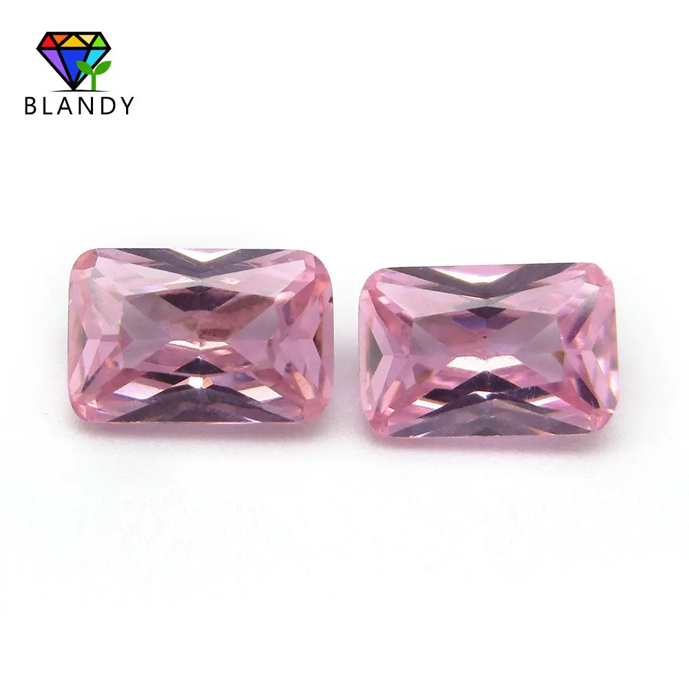 Size 4*6~13*18mm Octangle Shape 5A Quality Pink Color CZ Stone Synthetic Gems Cubic Zirconia For DIY Jewelry