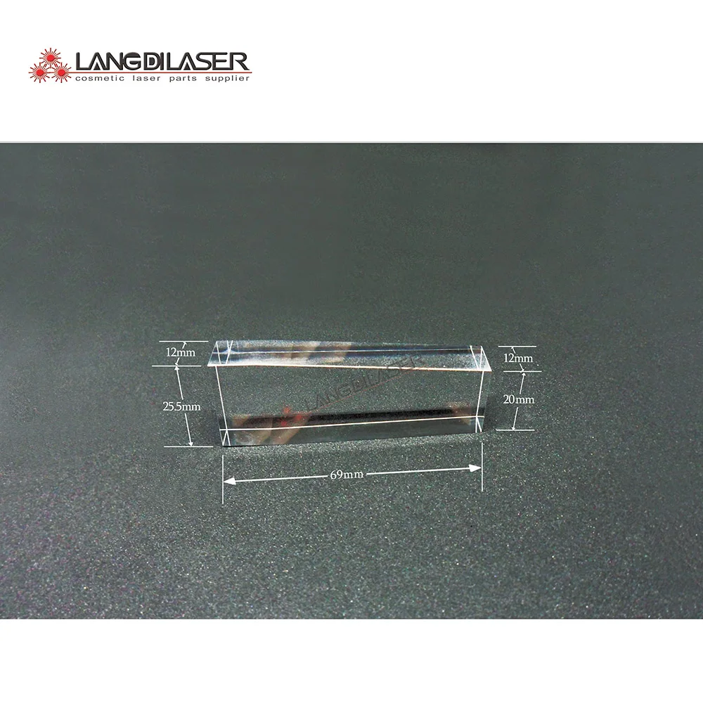 size : 69*25.5(20)*12 , diode laser prism light guide crystal AR@808nm