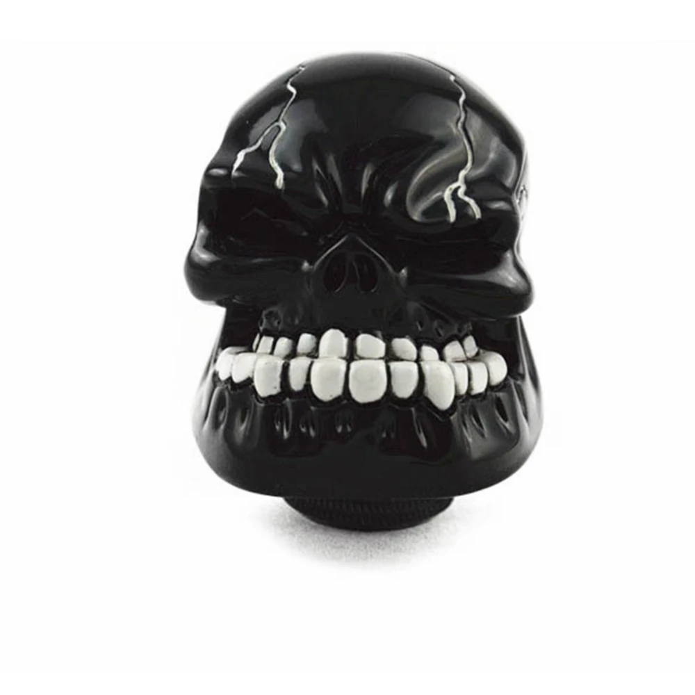 Universal Manual Gear stick Shift Shifter Lever Knob Wicked Carved Skull refit Decoration