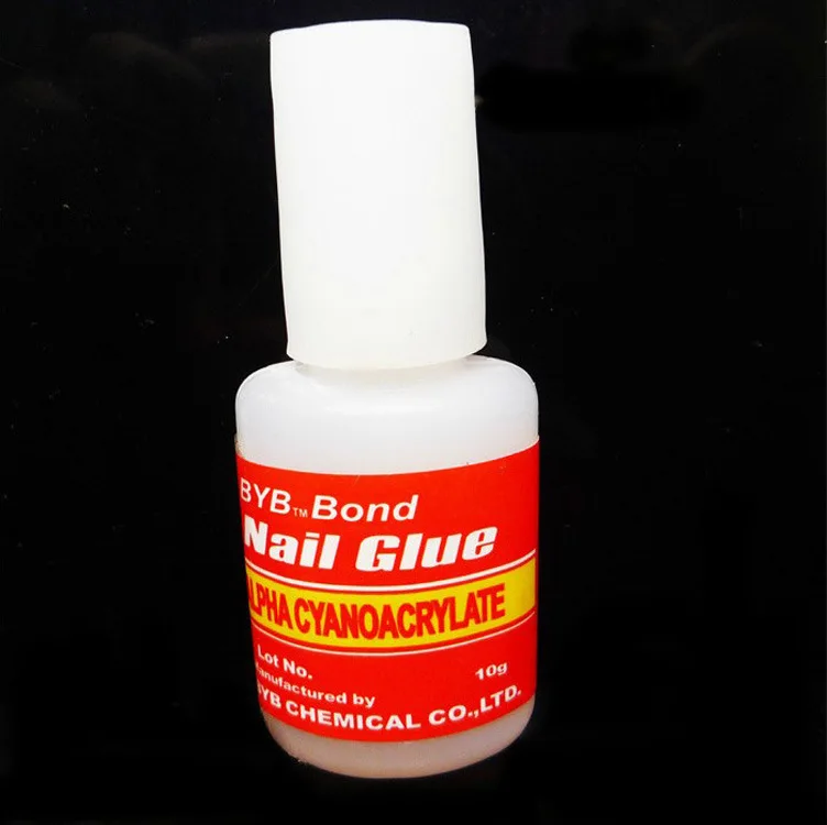 

wholesale excellent quality strong nail glue bond 10g BYB 808 with brush False French acrylic Tips glue 640pcs/lot free shipping