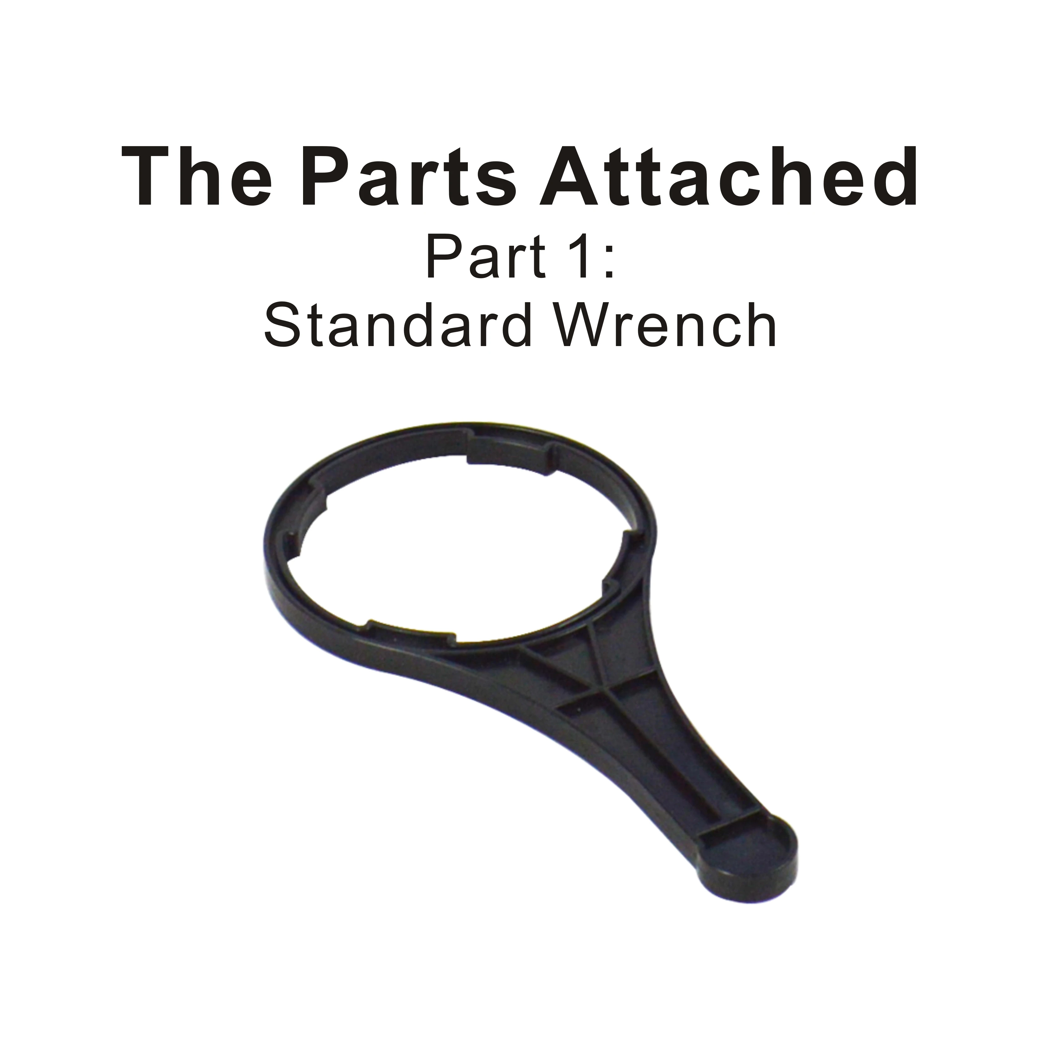 Whole House 20-Inch Standard Slim Line 2.5" x 20" Clear Filter Housing 3/4-Inch Brass port include bracket, wrench and screws image 5