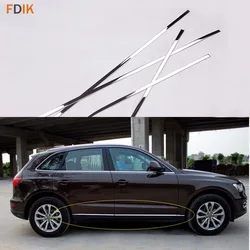 6pcs Chrome Body Door Side Molding Trim Strip Overlay Cover Garnish Protector for Audi Q5 2009-2016
