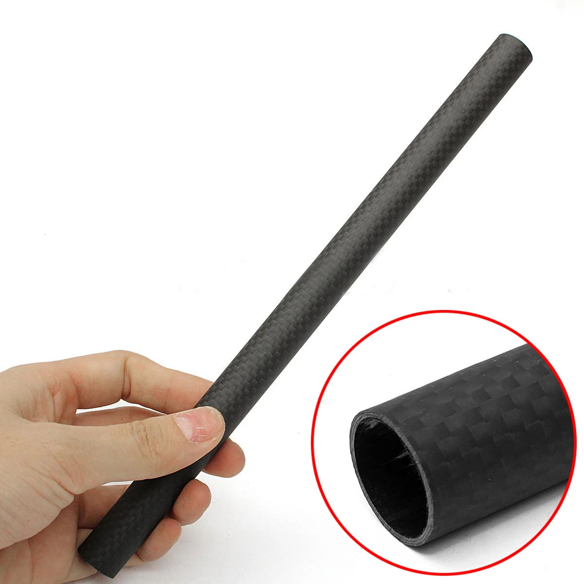 1pc 15mm*13mm*225mm 3K Carbon Fiber Tube Pipe For Quadcopter Multi-copter DIY Accessories