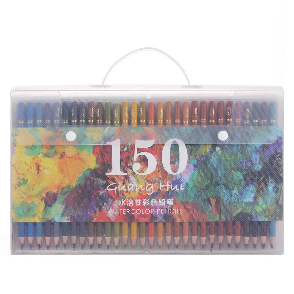 150 Colors Soft Watercolor Pencils Wood Water Soluble Coloured Pencils Set For Lapis De Cor Painting Sketch School Art Supplies