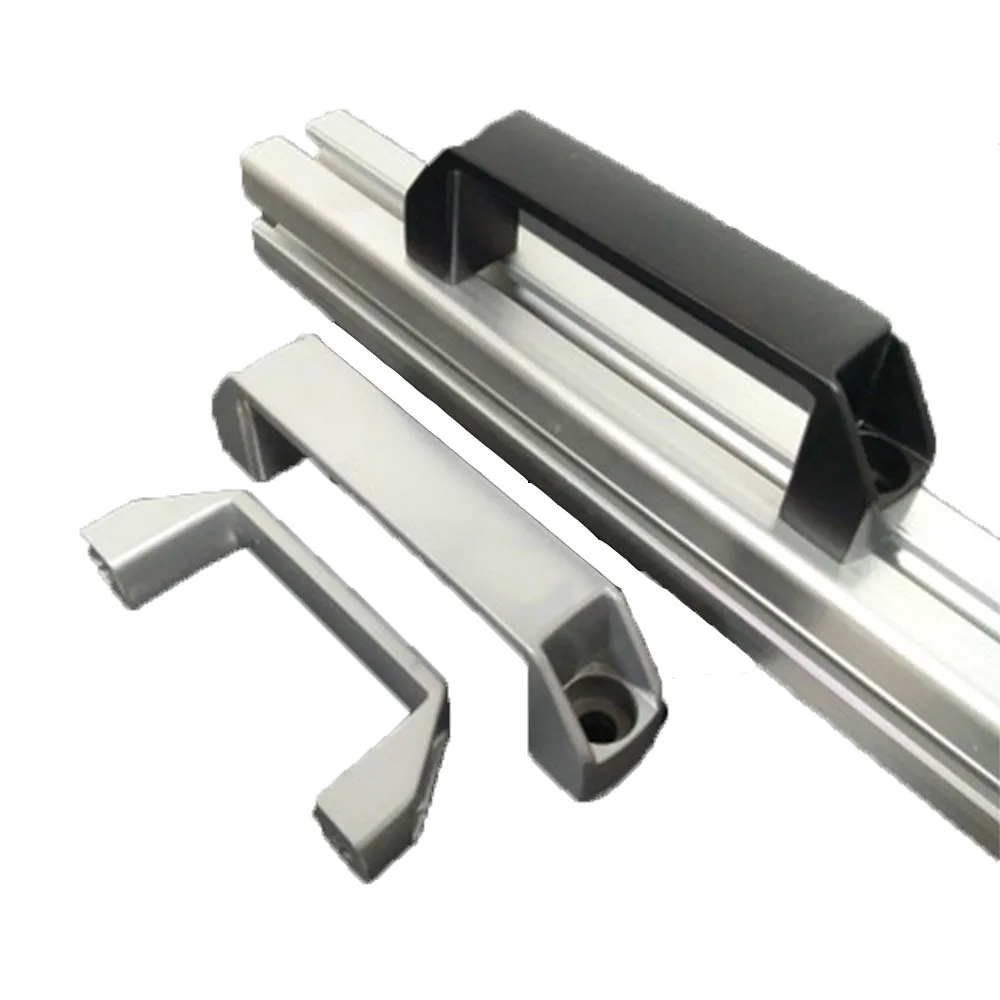 Aluminiowe uchwyty do szafek czarny srebrny stop nylonu 90mm 120mm 180mm akcesoria do drzwi DIY części drukarki 3D