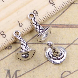 20pcs Charms Magician Magic Hat 15x11x10mm Antique Silver Color Pendants Making DIY Handmade Jewelry Factory Wholesale