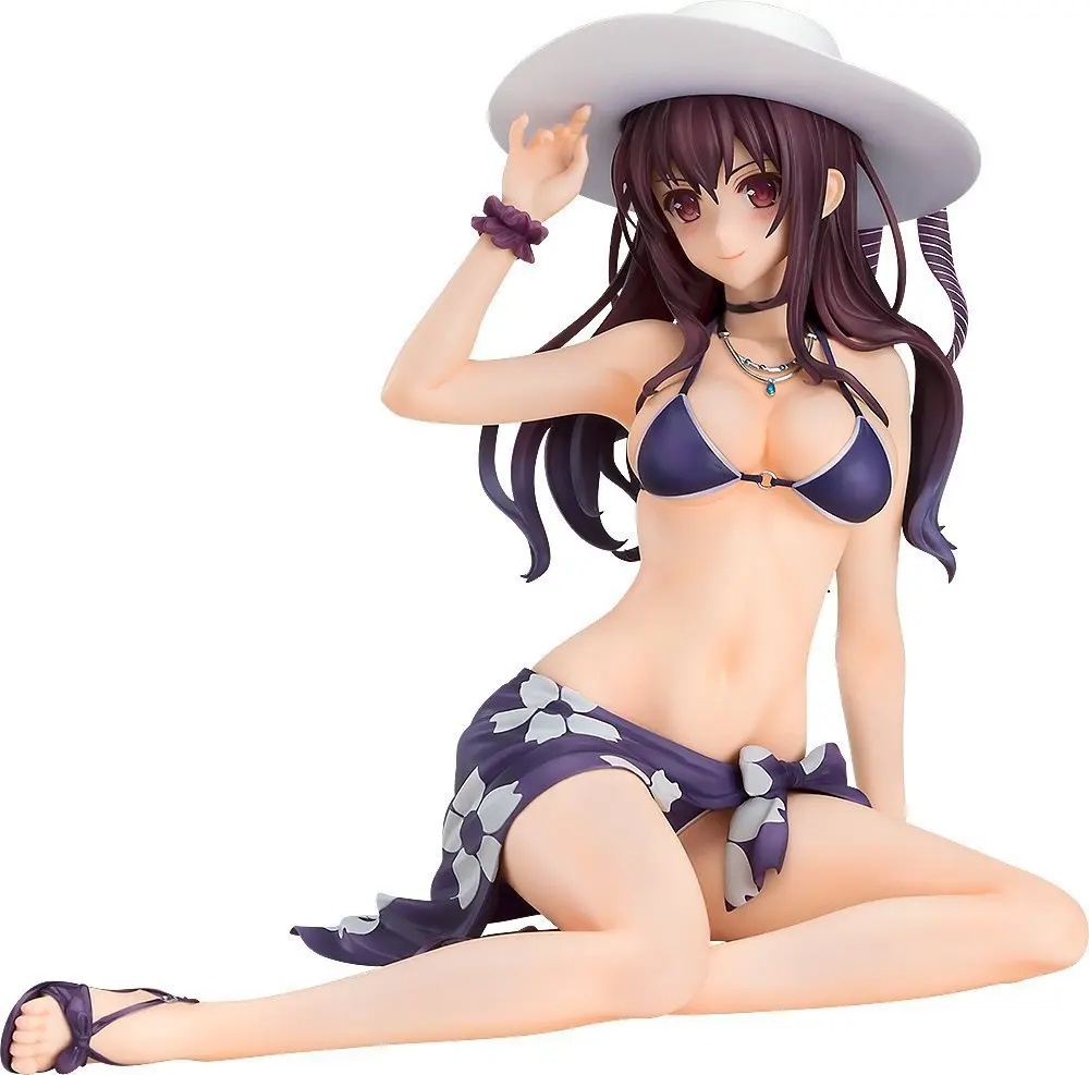 JAPAN Anime Saenai Heroine No Sodatekata Megumi Katou Sitting Swimsuit bikini Sexy Girls Action Figure PVC Toys